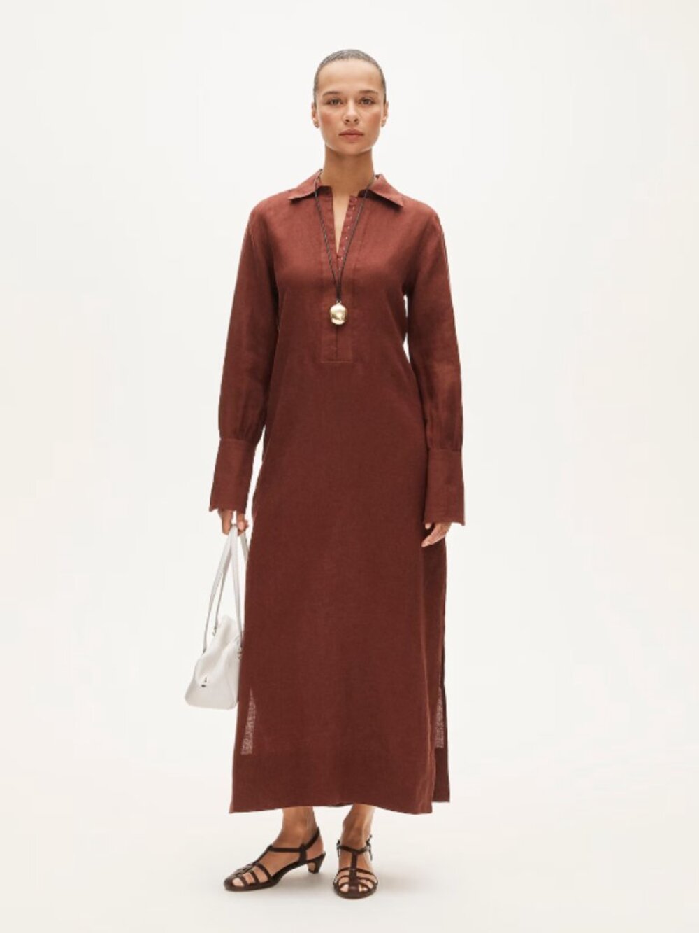 J CREW 100% Linen Fresh Cacao Tunic Shirt-Dress S NWT $178